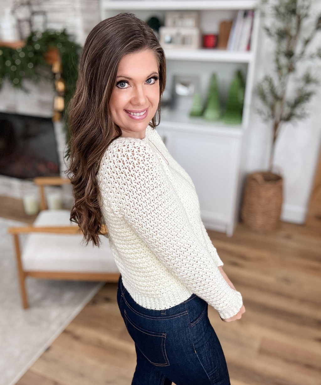 Caribbean Sea Sweater Crochet Pattern – Lacy Summer Top, Fingering Weight, XS–5X | PDF Digital Download